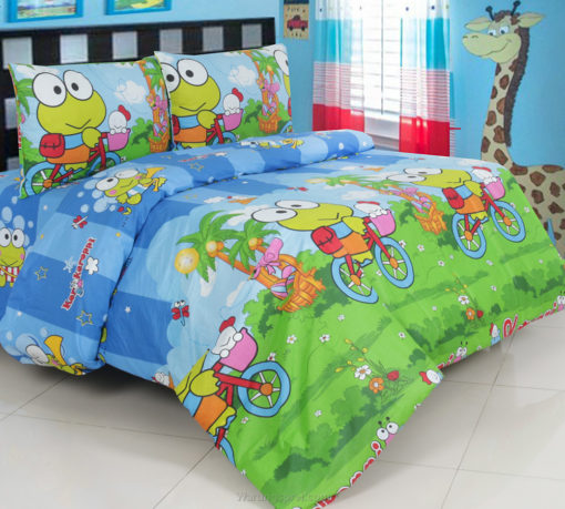 Sprei Panca Keropi Picnic Biru